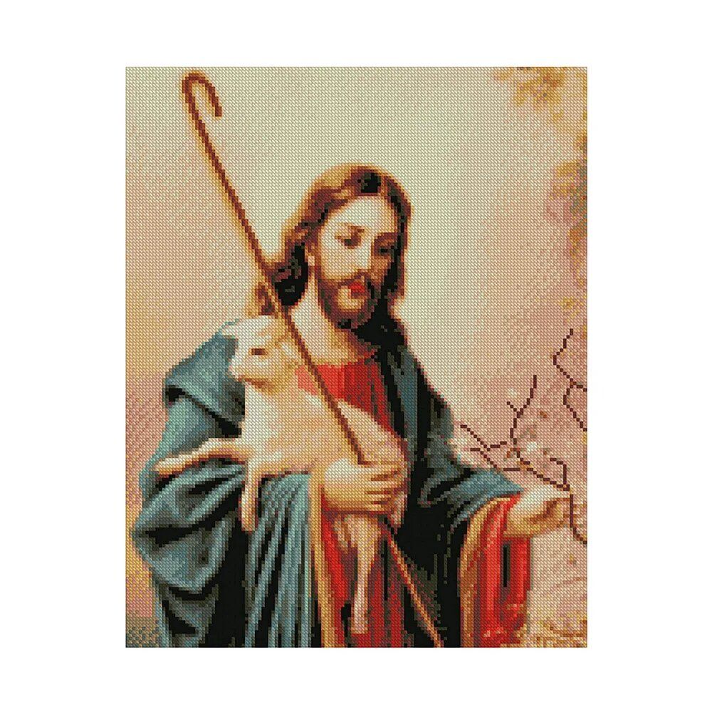 Алмазна мозаїка "Добрий пастир" 40х50 см  фото 1