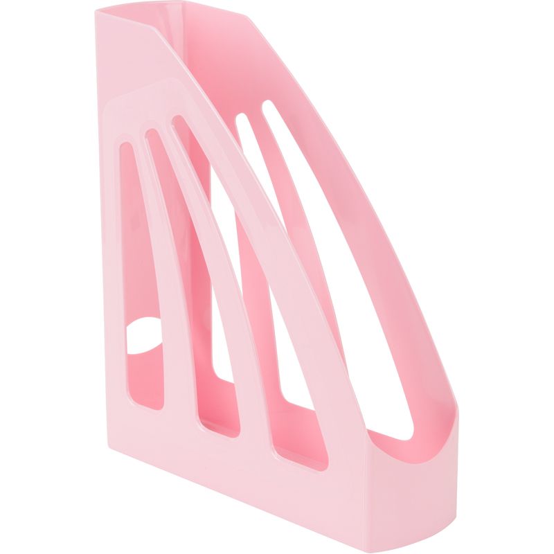 Вертикальний лоток (підставка для книг та папок) "Pastelini", рожевий