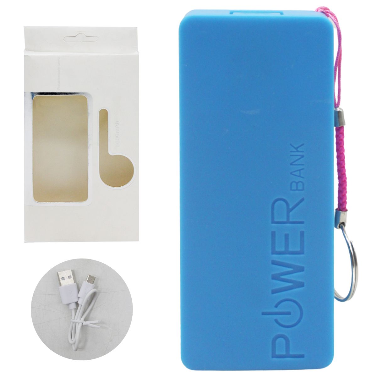 Power bank брелок 5600 mAh, синій Power bank брелок 5600 mAh, синій