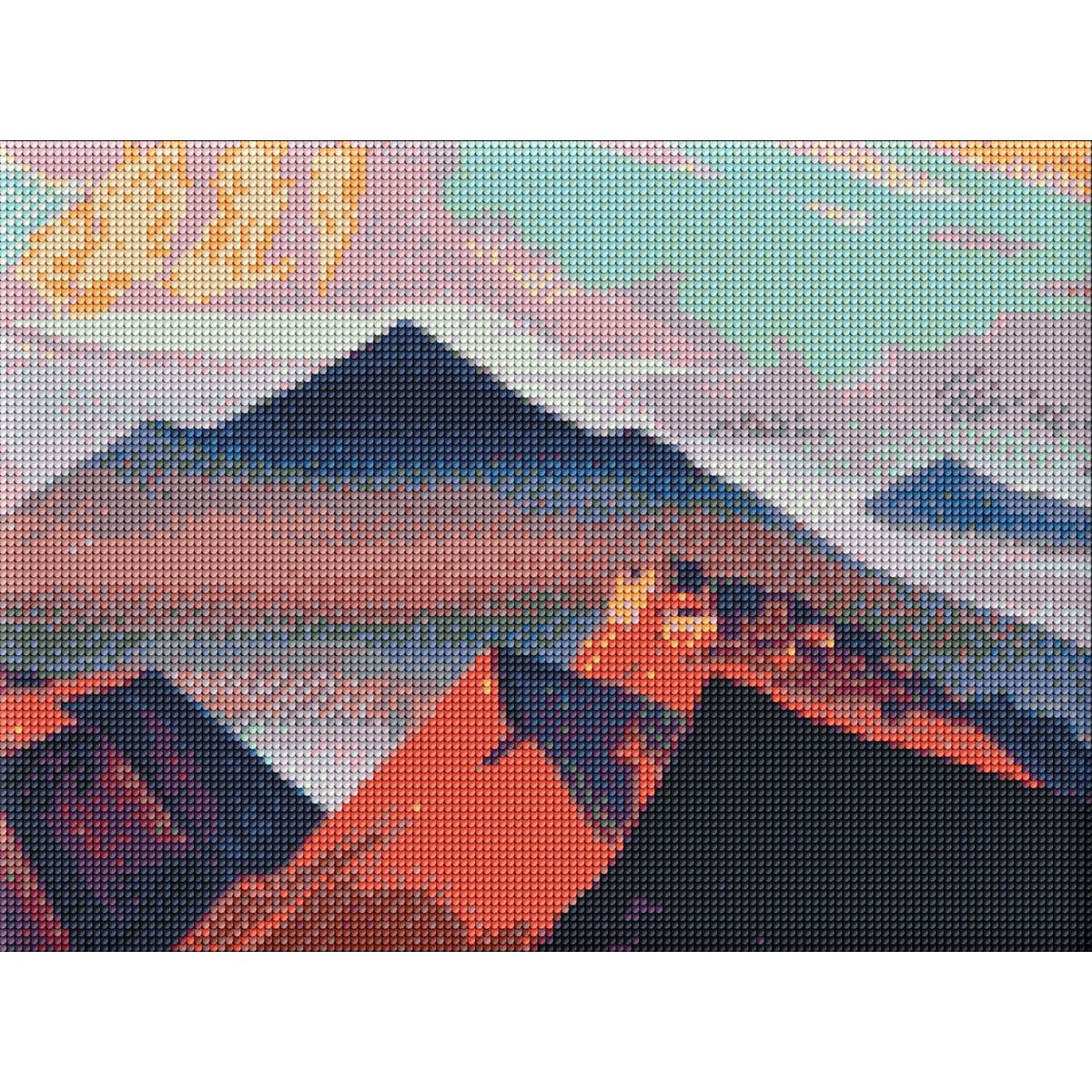 Алмазна мозаїка "Гімалайські гори ©Миколай Реріх" 30х40см
