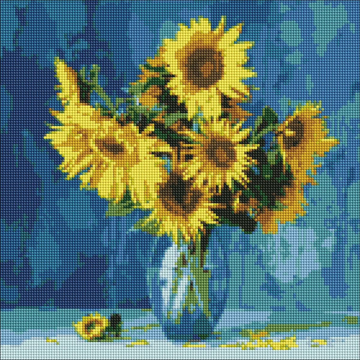 Алмазна мозаїка "Улюблені соняшники ©Ira Volkova" 40х40см