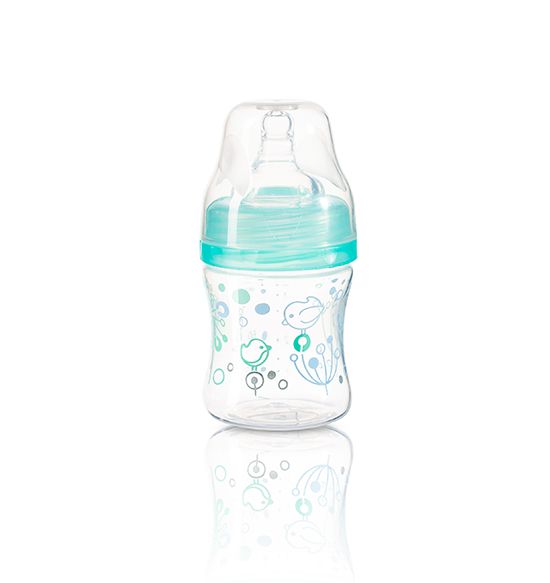 Пляшка антиколікова з широким отвором (Бірюзовий) 120 мл.  (0+) "BabyOno"