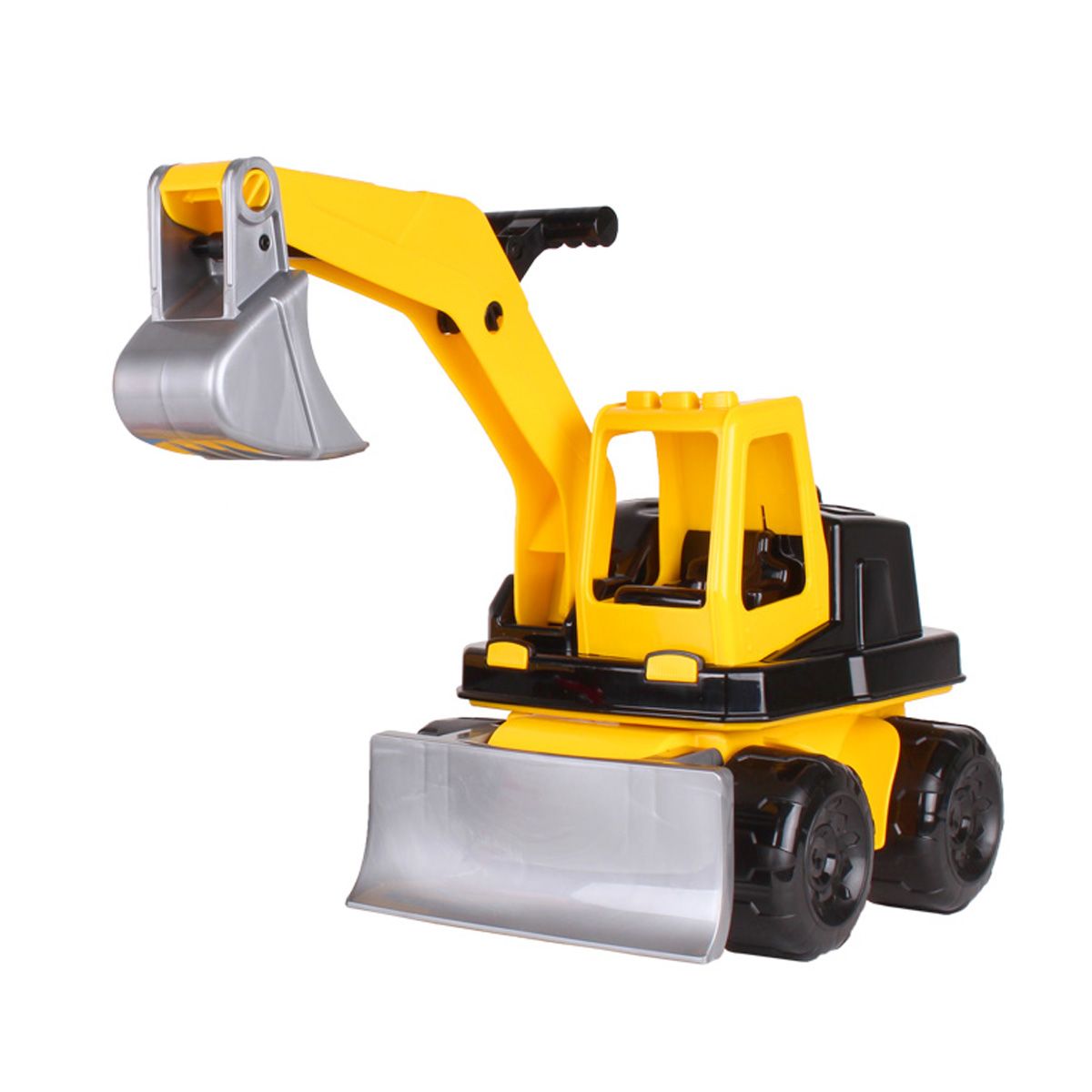 Екскаватор пластиковий (жовто-сірий)  фото 1