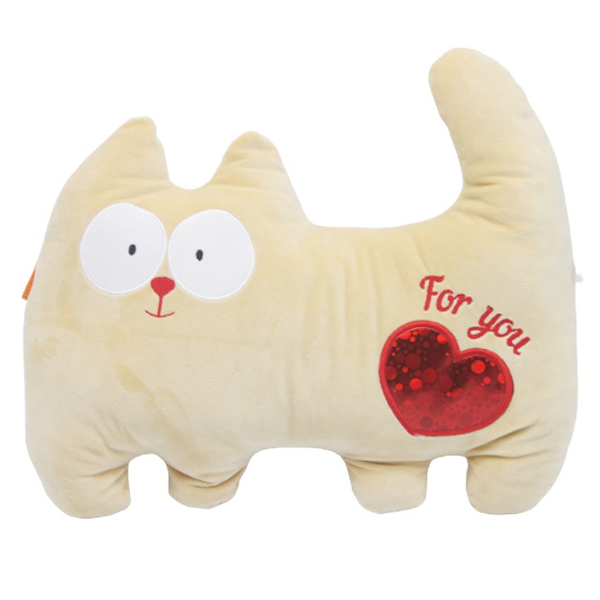 М'яка іграшка "Котик Лапочка", бежевий  фото 1