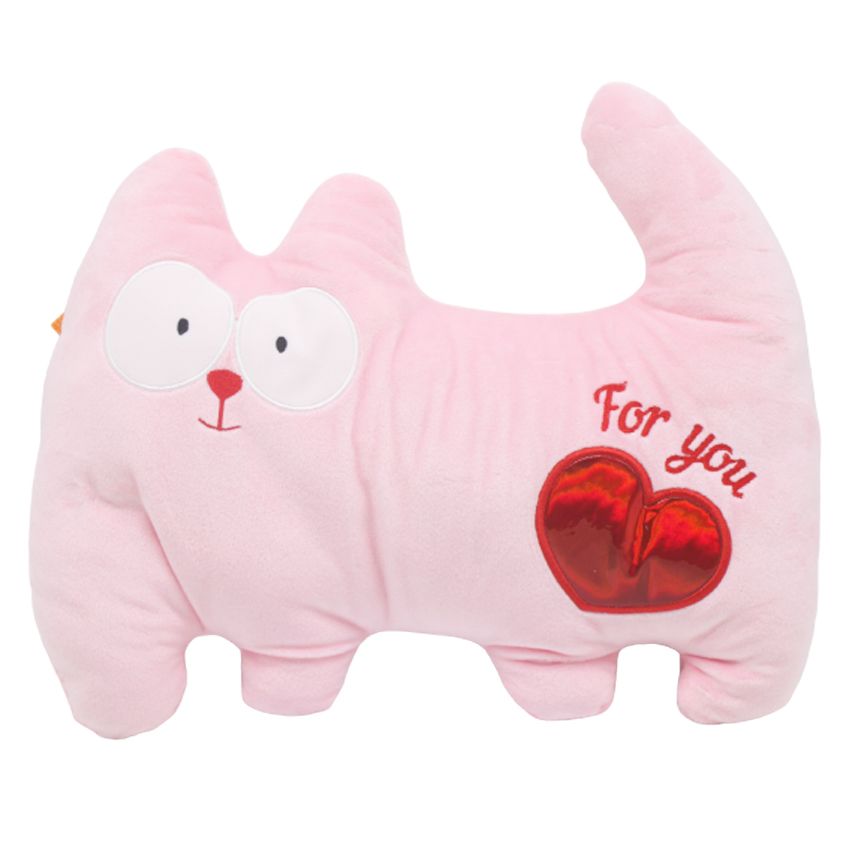 М'яка іграшка "Котик Лапочка", рожевий  фото 1