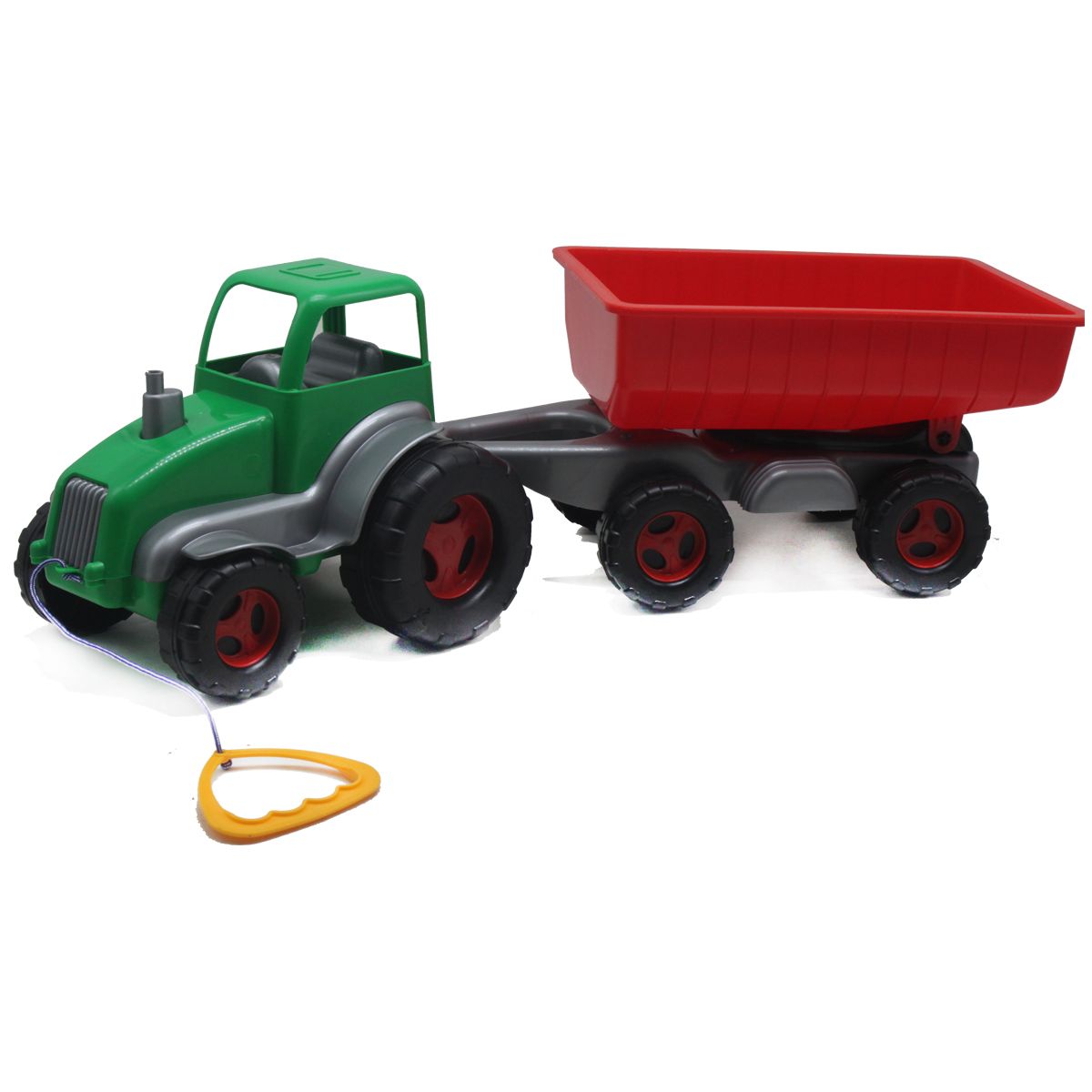Трактор с прицепом зелений+ червоне