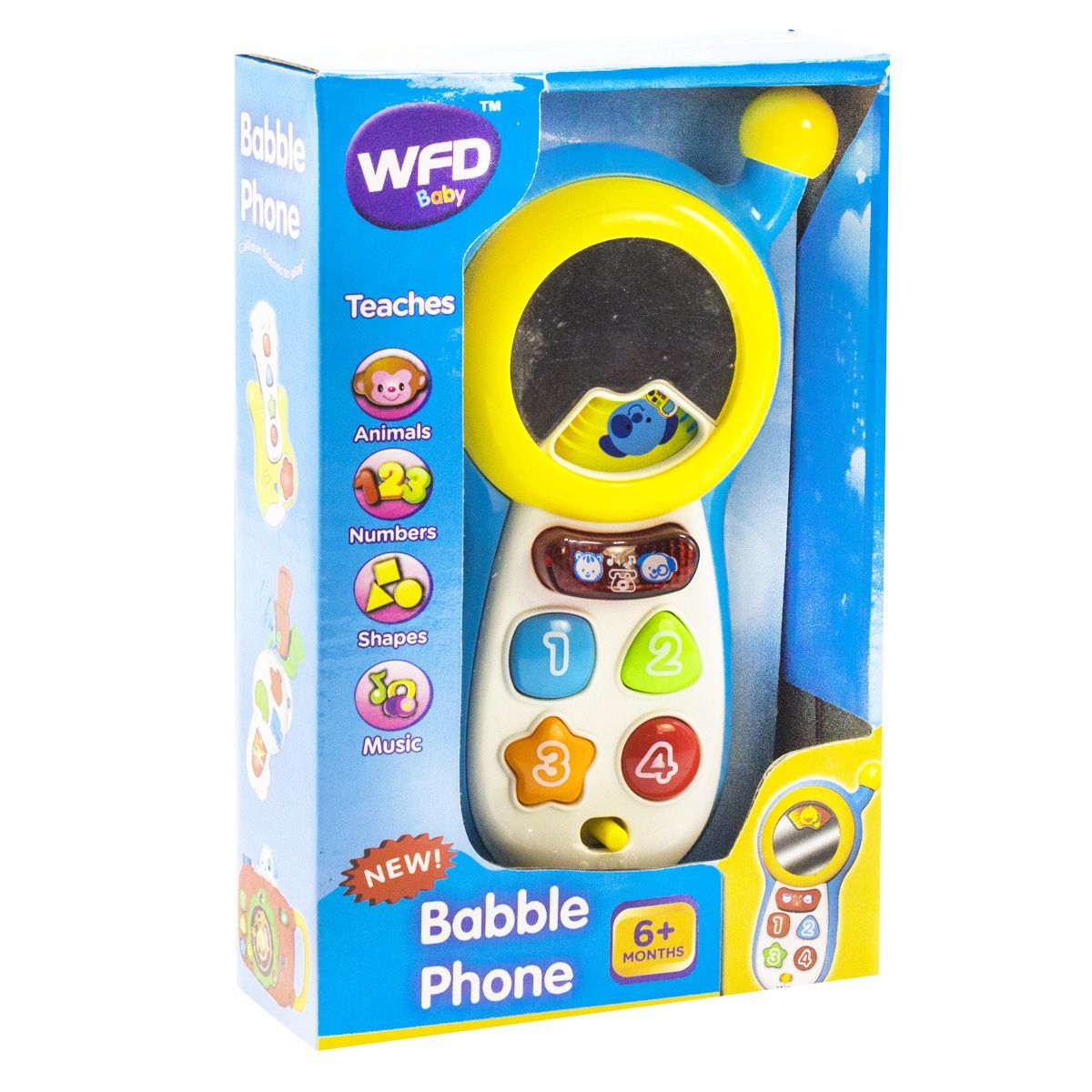 Уценка.  Музыкальный телефон "Babble Phone" - маленькая царапина на экране WFD BABY