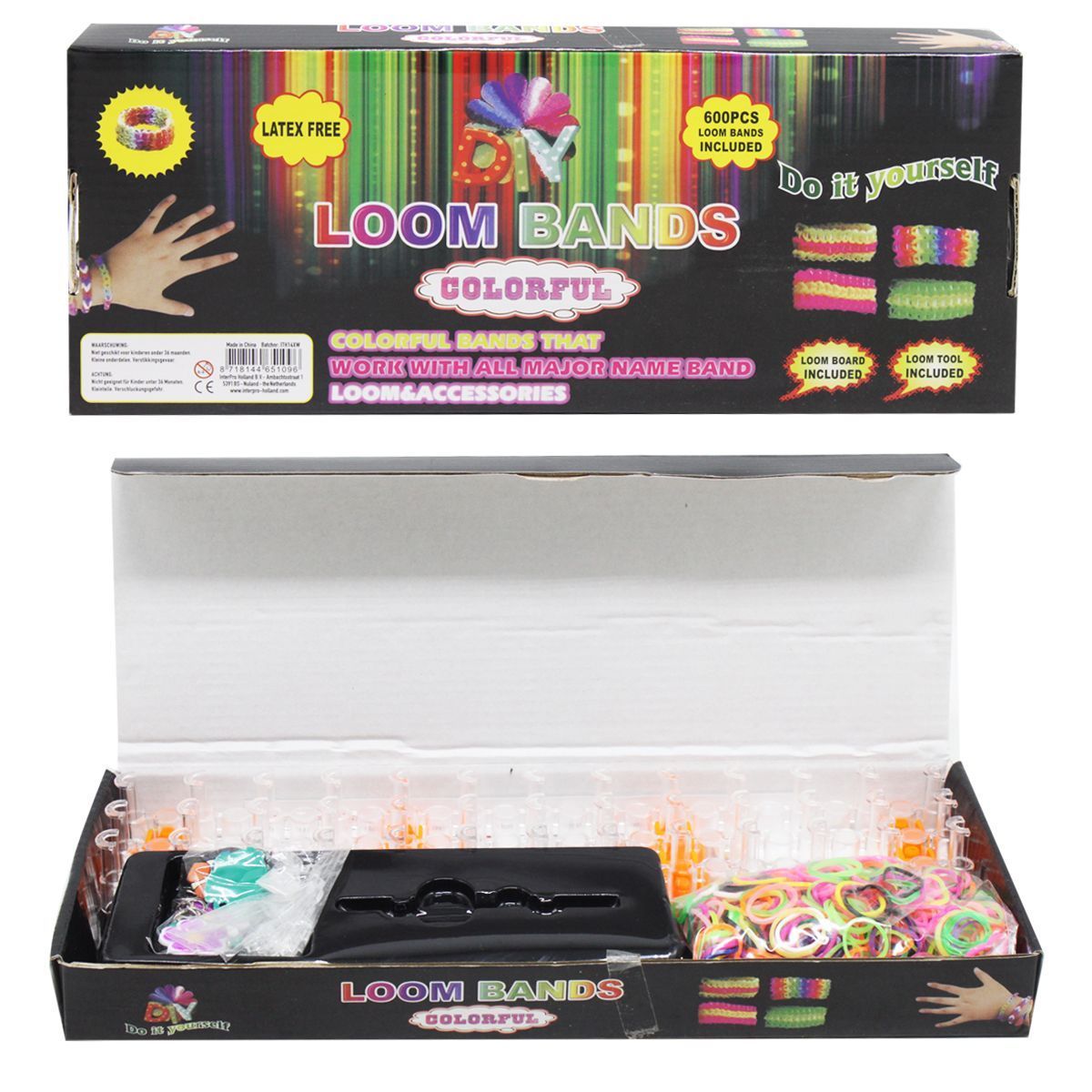 Уцінка. Набір резиночок для плетіння "Loom Bands" - потерта коробка, немає гачка Уцінка. Набір резиночок для плетіння "Loom Bands" - потерта коробка, немає гачка