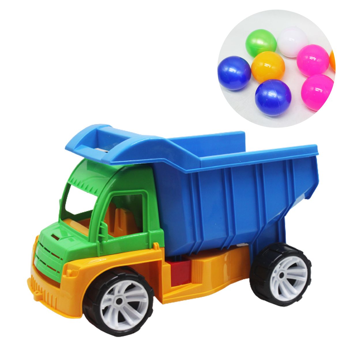 Вантажівка "Алексбамс", кульки великі (зеленьо-синій)