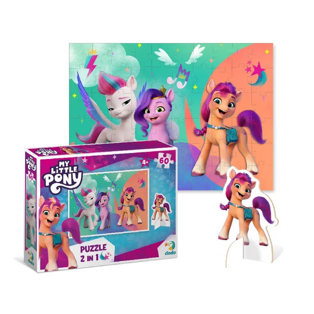 Пазли з фігуркою "My Little Pony: Пригоди Санні, Піпп та Зіпп", 60 елементів