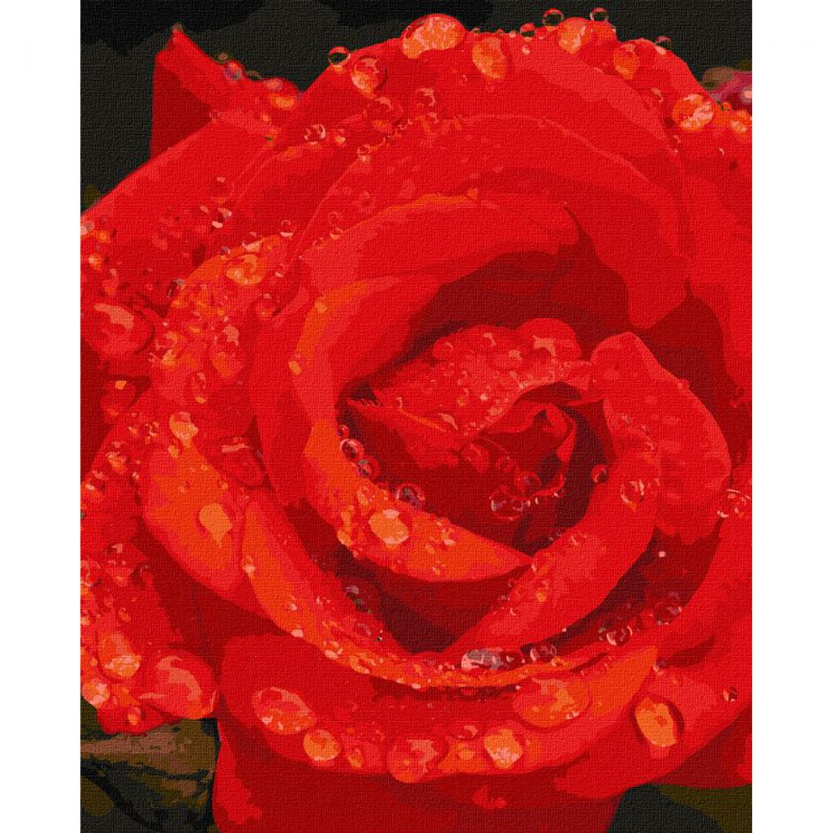 Картина за номерами "Троянда в діамантах" ★★★★★