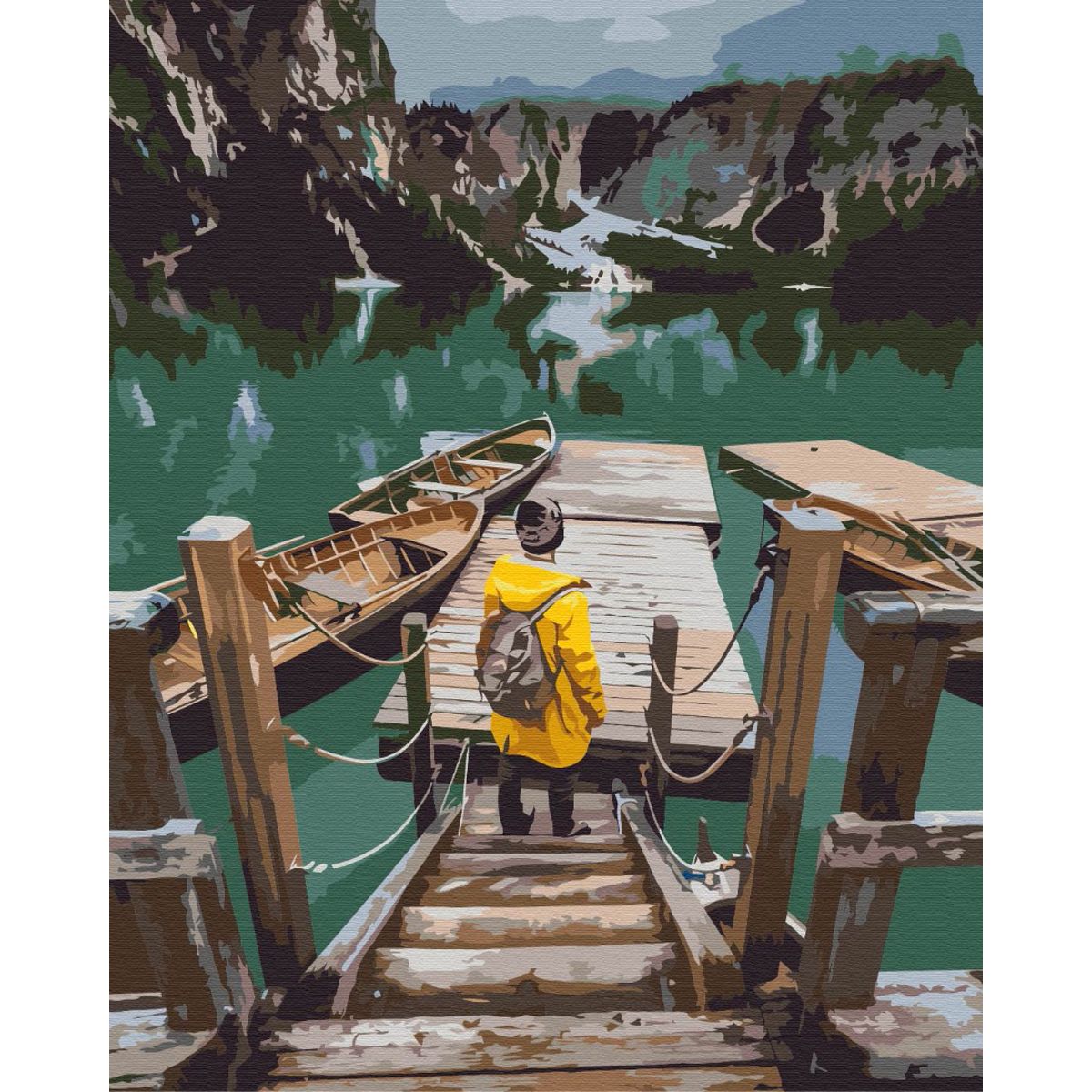 Картина за номерами "Мандрівник на озері Брайес" ★★★