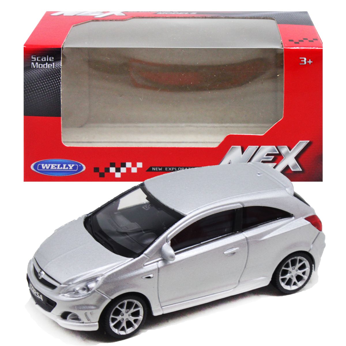 Машина металл 1:43 OPEL CORSA серая Машина металл 1:43 OPEL CORSA серая