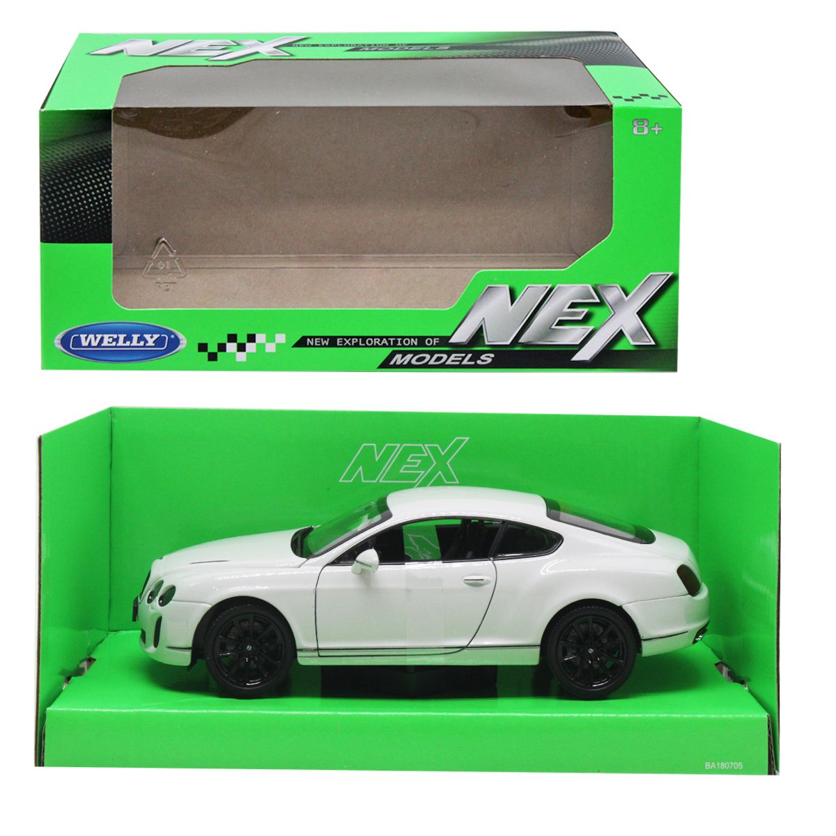 Машина металл Bentley Continental Supersports 1:24 белая Машина металл Bentley Continental Supersports 1:24 белая