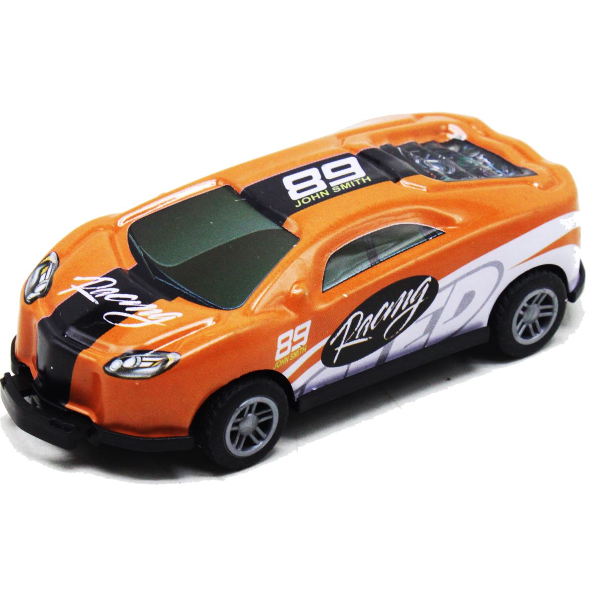 Машинка "Crash Racing" на планшете, оранжевая