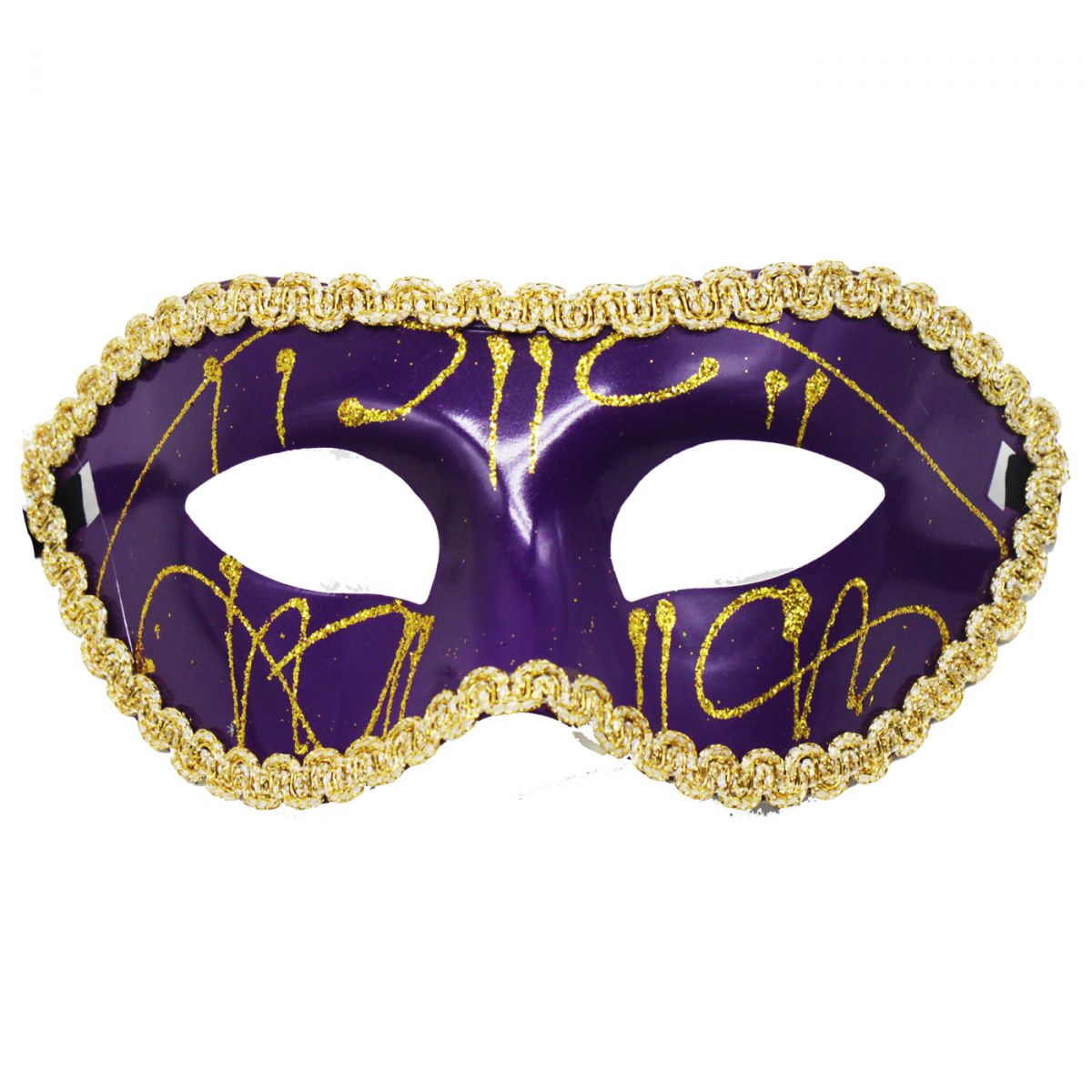 Карнавальна маска з мереживом, фіолетова