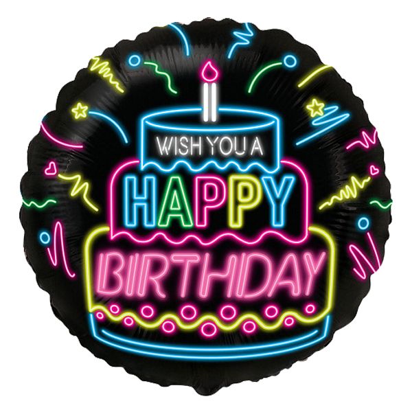 Шарик фольгированный "Happy Birthday" черный Шарик фольгированный "Happy Birthday" черный
