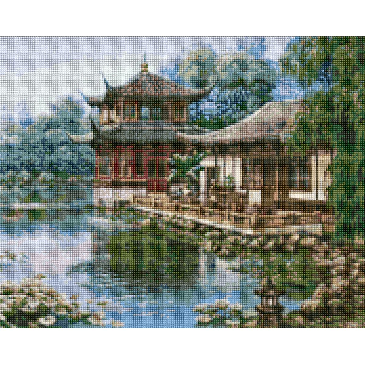 Алмазна мозаїка "Китайський будиночок"