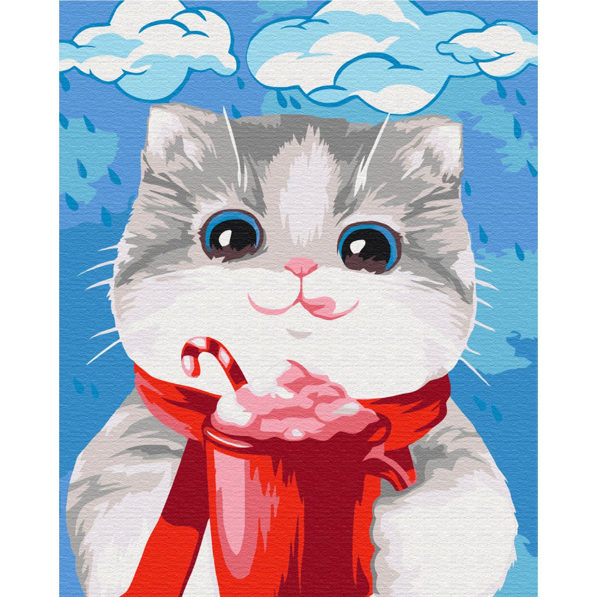 Картина по номерам "Вкусняшка для котика" ★★