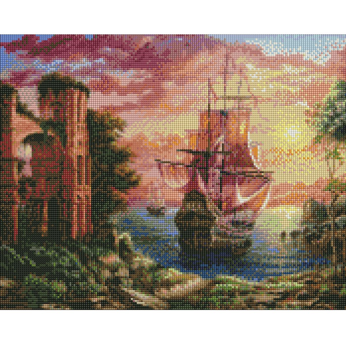 Алмазна мозаїка "Вечірня гавань"