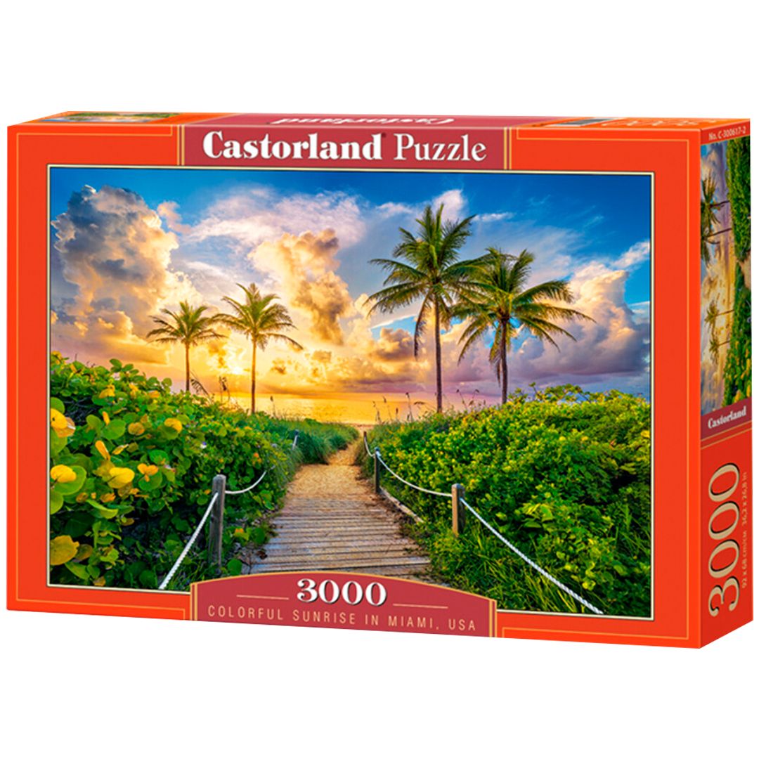 Пазли "Кольоровий схід сонця в Маямі", 3000 елементів