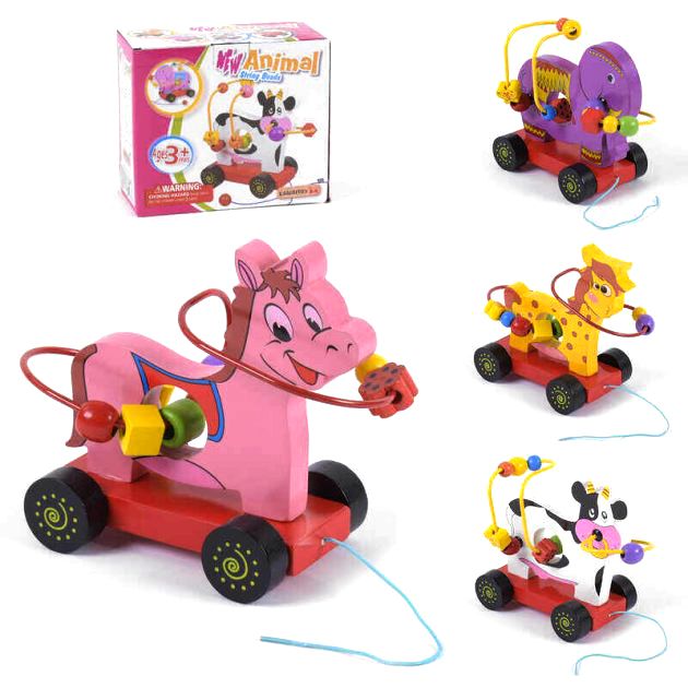 Деревянная игра каталка Деревянная игра каталка