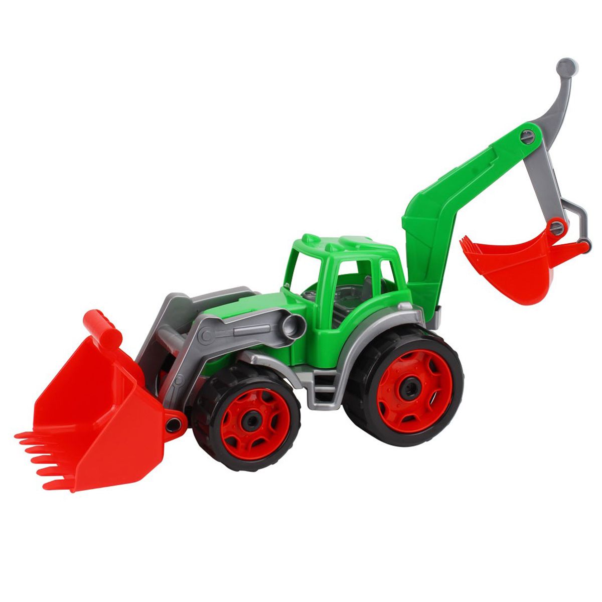 Трактор з двома ковшами ТехноК (зелений)