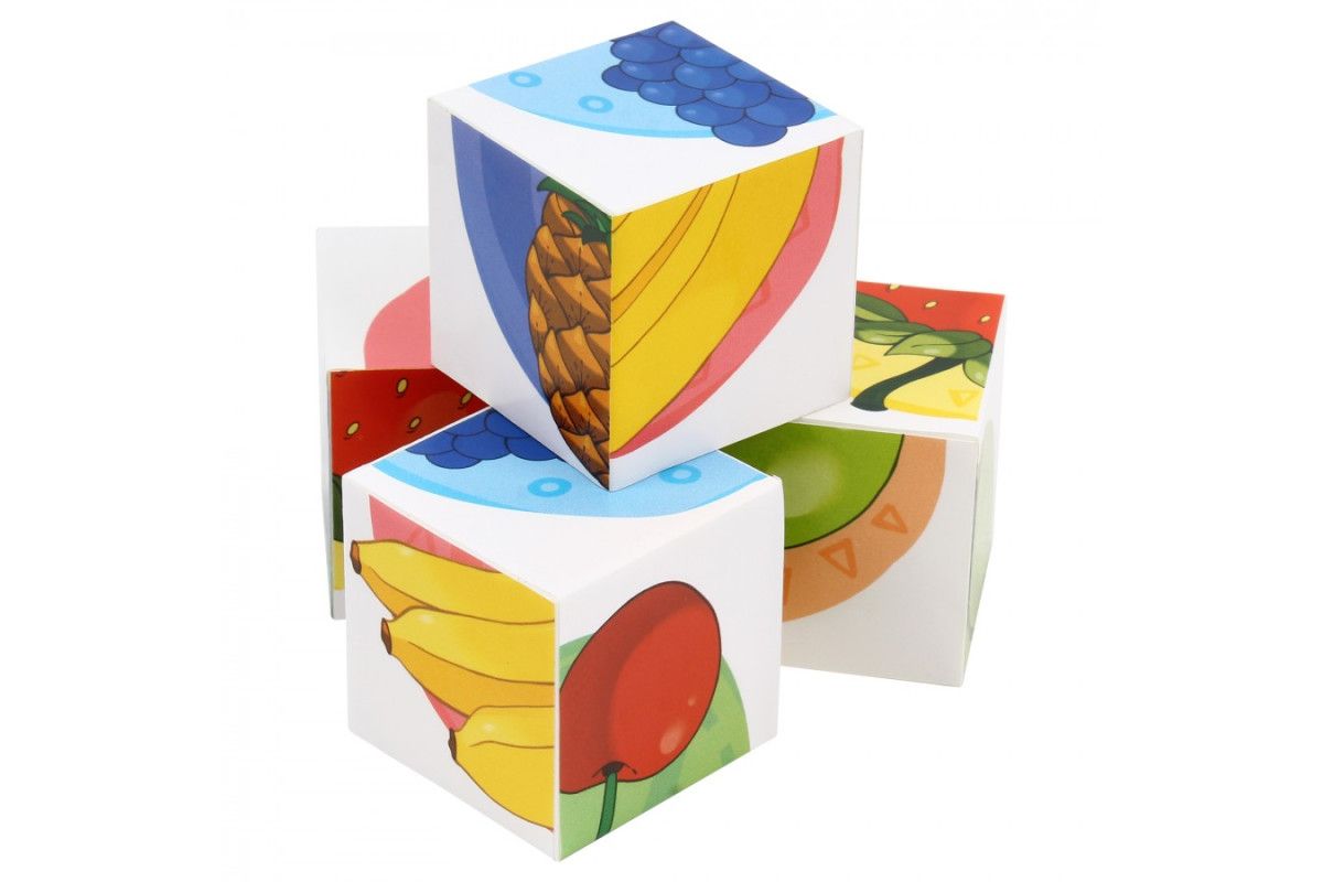 Кубики "Фрукти ТехноК" (4 кубика)  фото 2