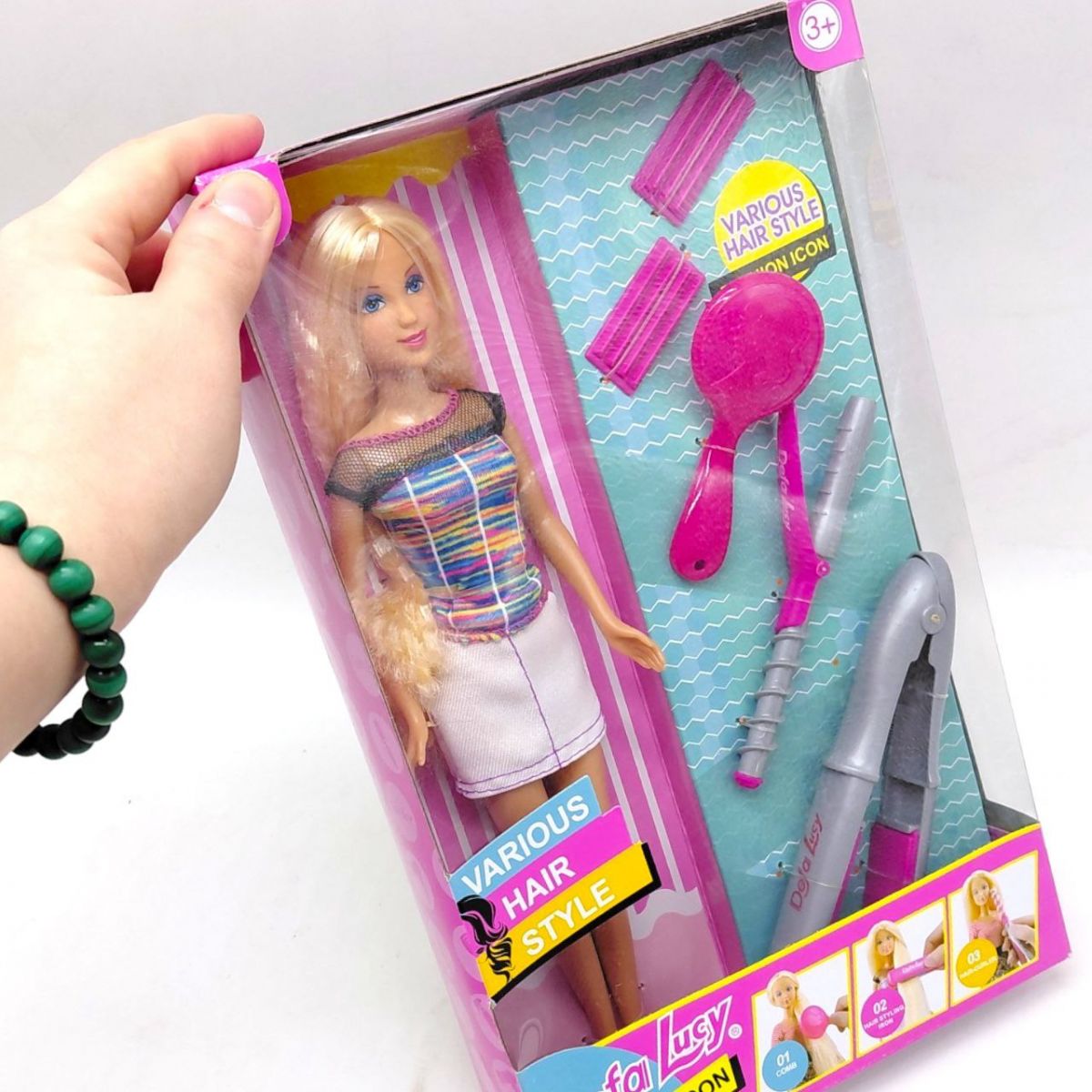 Лялька DEFA 30 см, з набором стиліста  фото 2