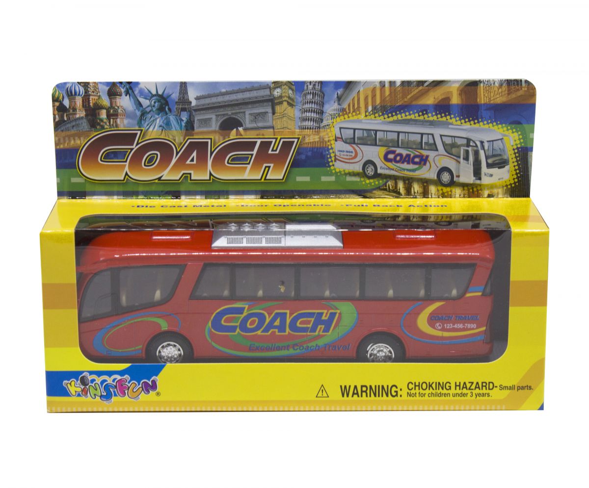 Інерційний автобус "Coach" (червоний)