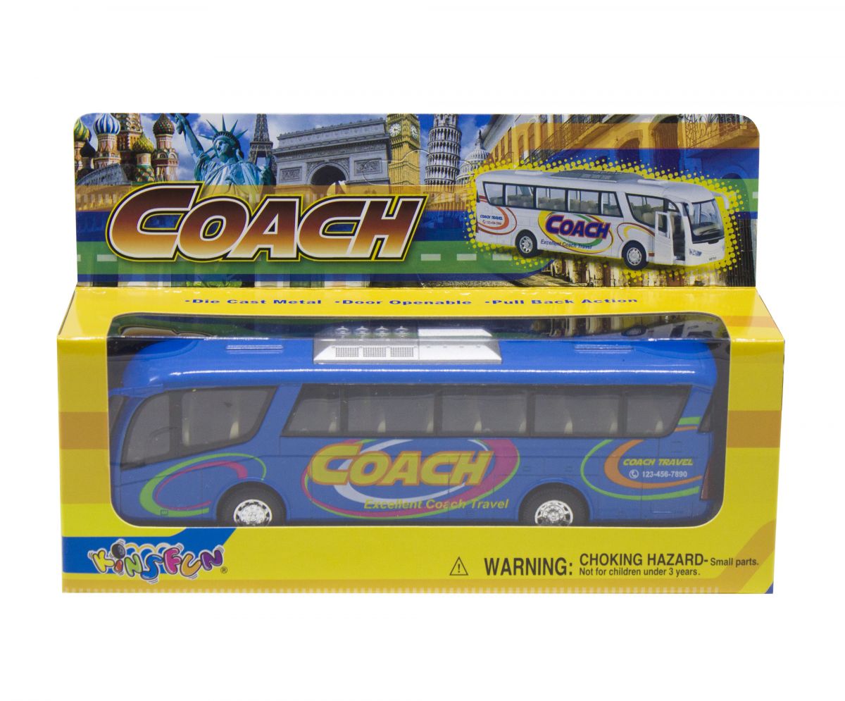 Инерционный автобус "Coach" (синий)