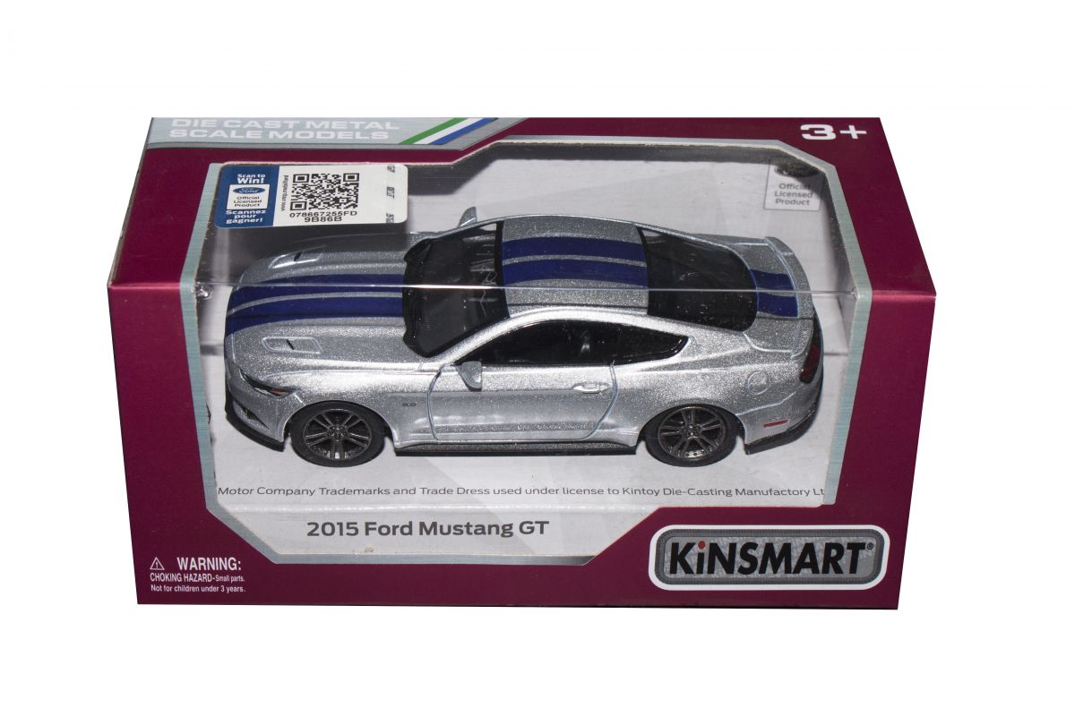 Машинка KINSMART "Ford Mustang GT" (срібляста)