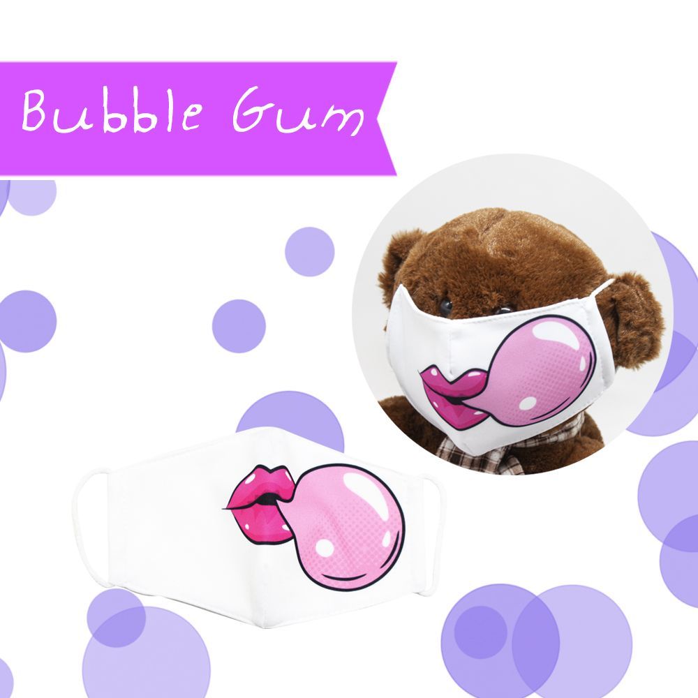 Багаторазова 4-х шарова захисна маска "Bubble Gum" розмір 3, 7-14 років (білий)