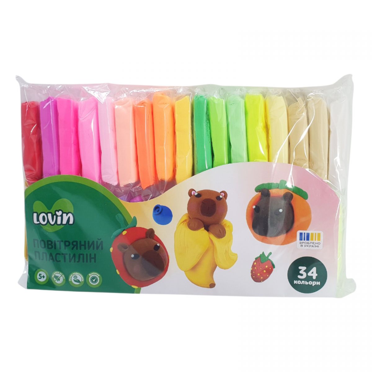 Набір повітряного пластиліну, 34 кольори  фото 2