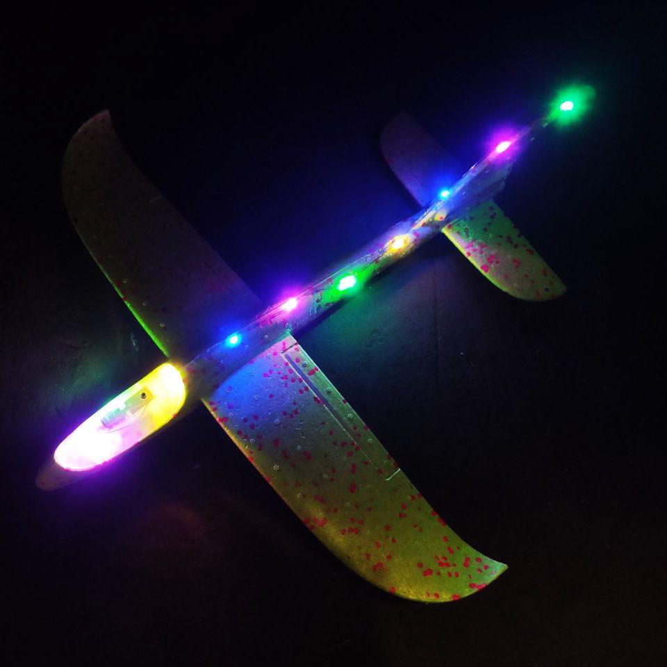Пінопластовий планер-літачок, 48 см, зі світлом, фіолетовий