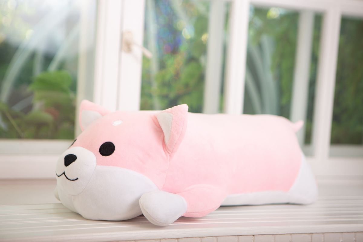 Мягкая игрушка "Сплюшка Шиба-ину", 50 см (розовая)