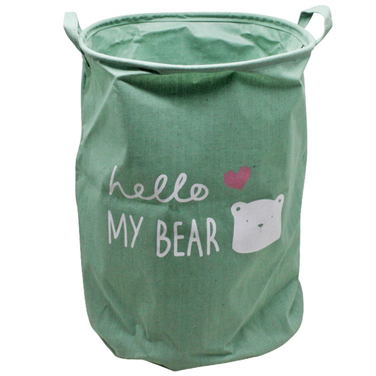 Кошик для іграшок і білизни "Hello my bear" (оливковий)