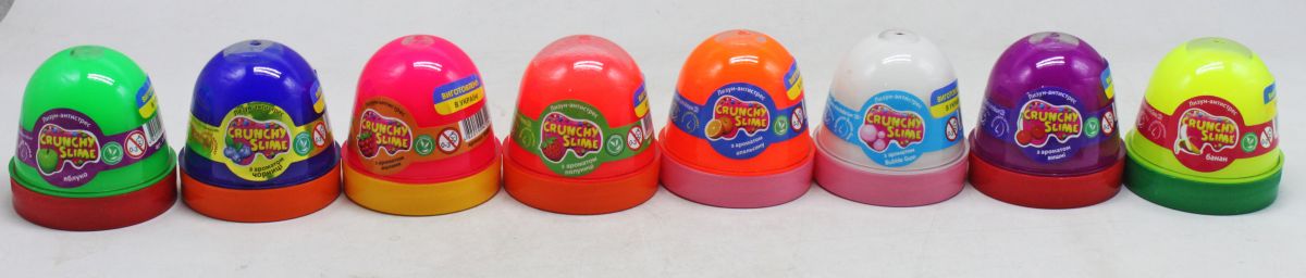 Лизун-антистресс "Crunchy Slime", с ароматом, 120 г, 24 штуки