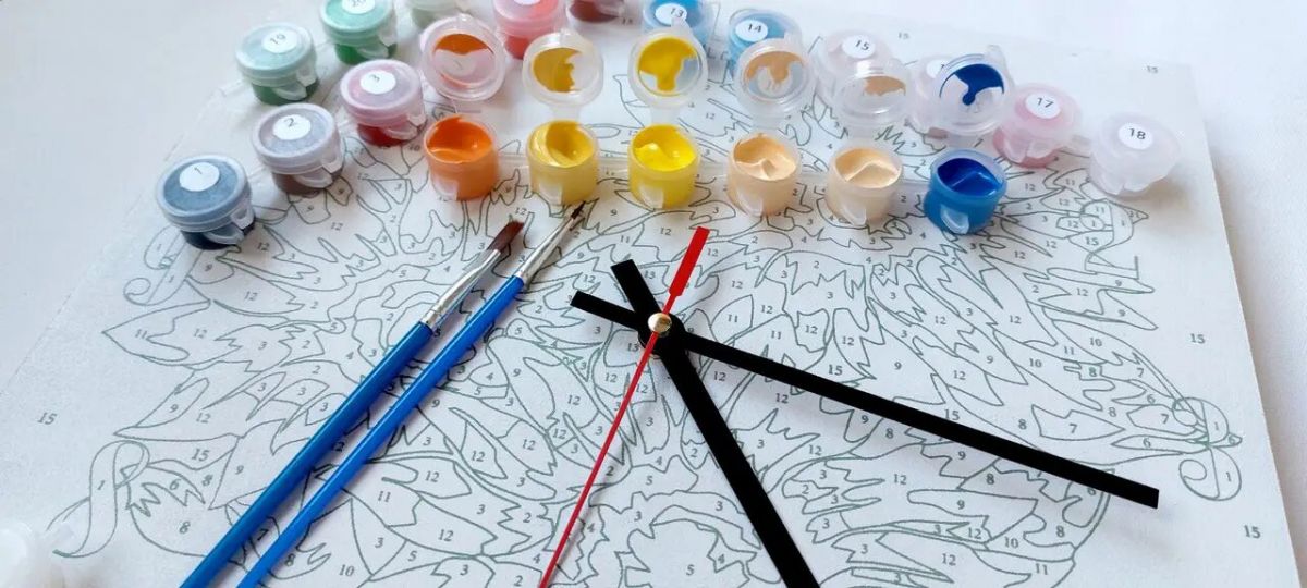 Годинник-картина за номерами "Україна", 30х30 см  фото 2