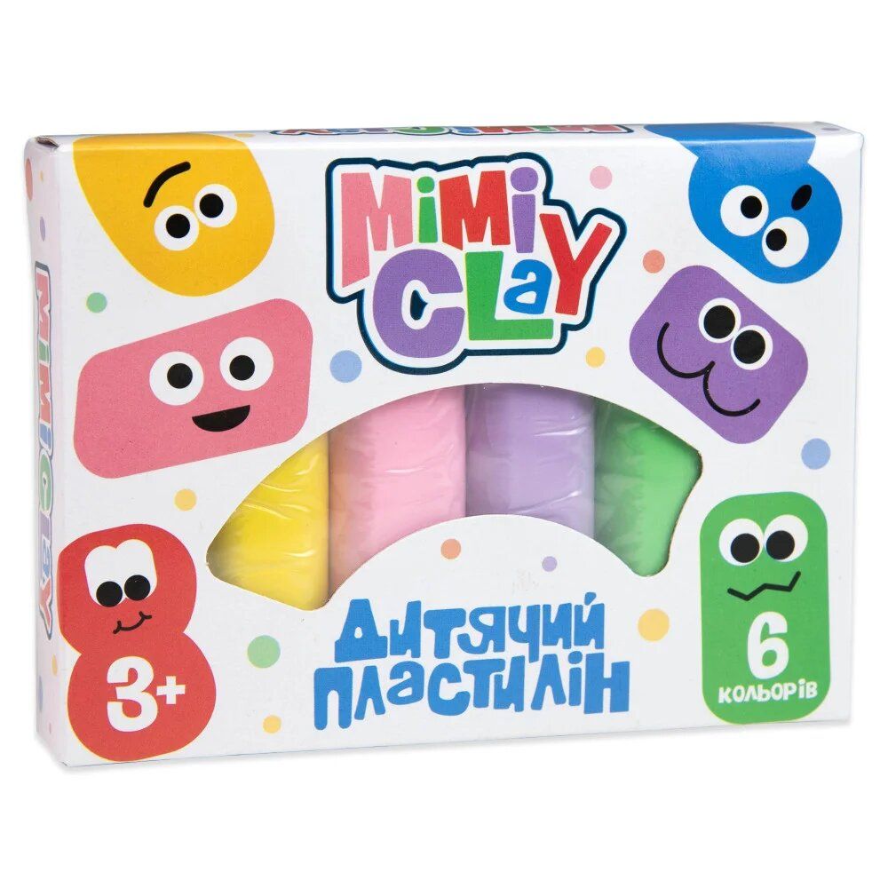 Набір для творчості "Дитячий пластилін: Mimi clay", 6 кольорів