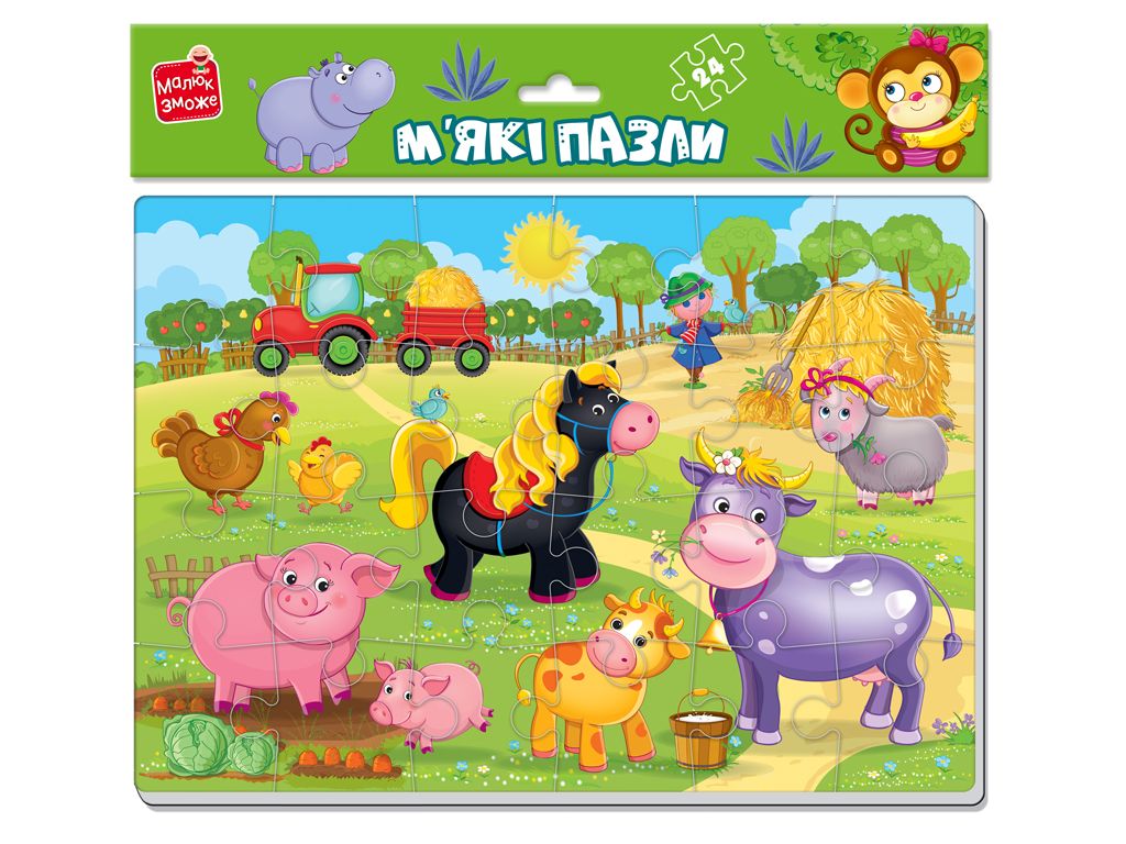 Гра розвиваюча Vladi Toys мʼякі пазли А4 Малюк зможе "Ферма" фото 2 Гра розвиваюча Vladi Toys мʼякі пазли А4 Малюк зможе "Ферма" фото 2