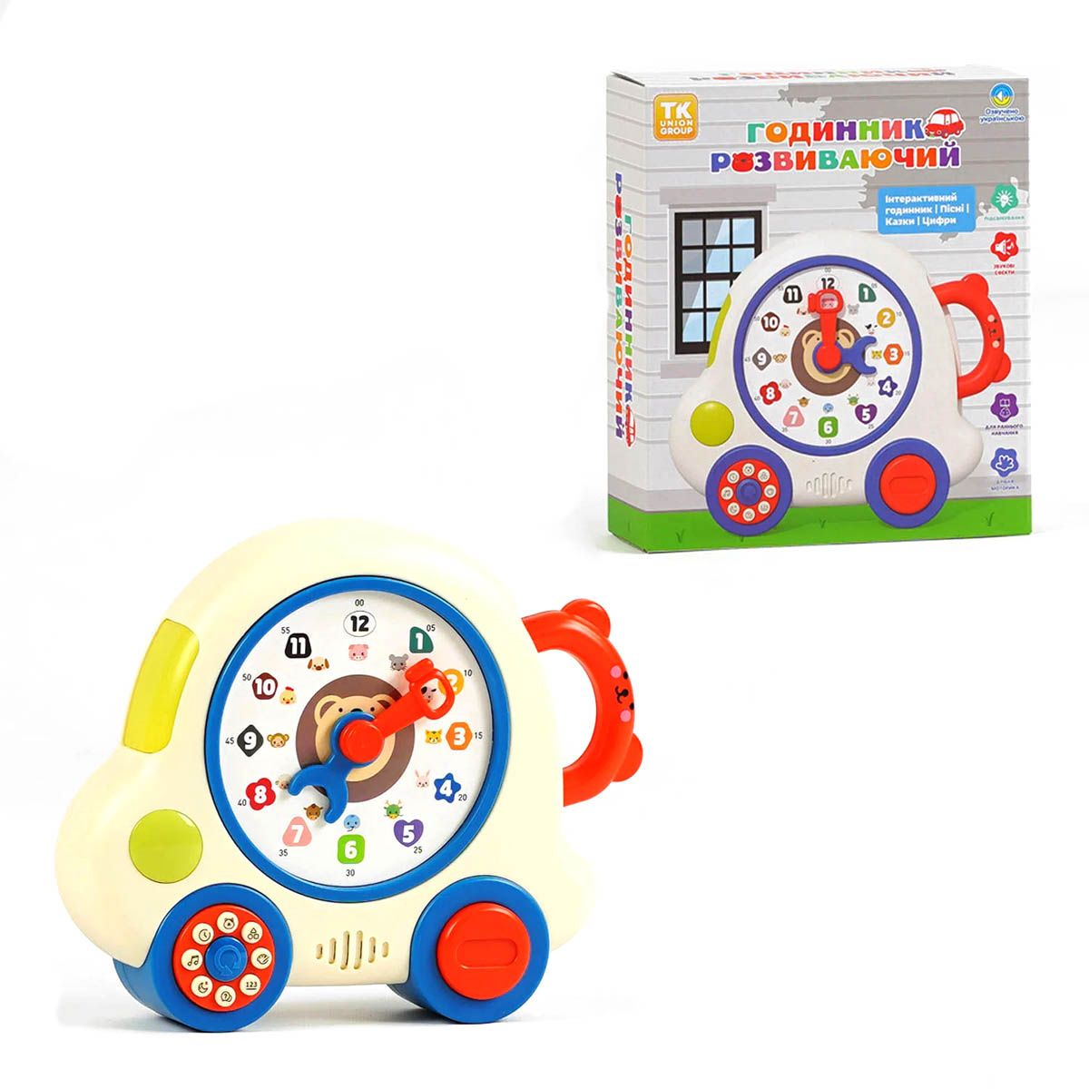 Інтерактивна іграшка "Розвиваючий годинник" (укр)