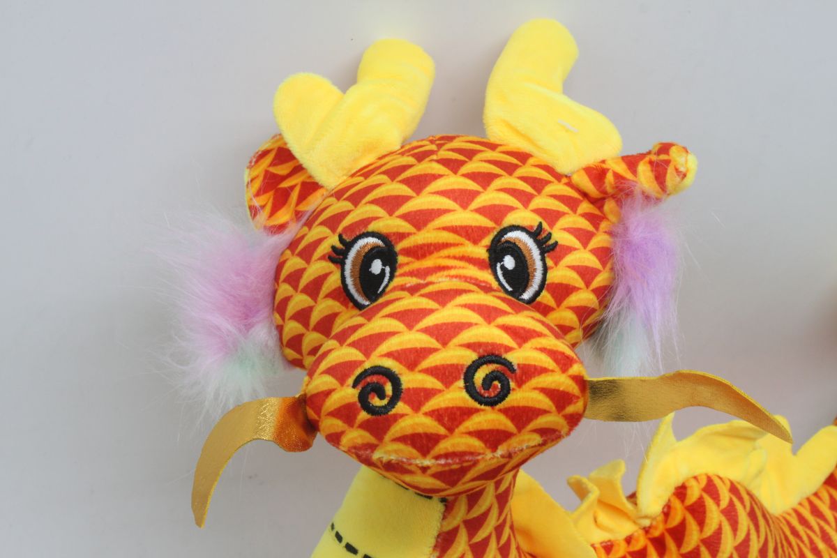 Мʼяка іграшка "Китайський дракон" (помаранчевий)