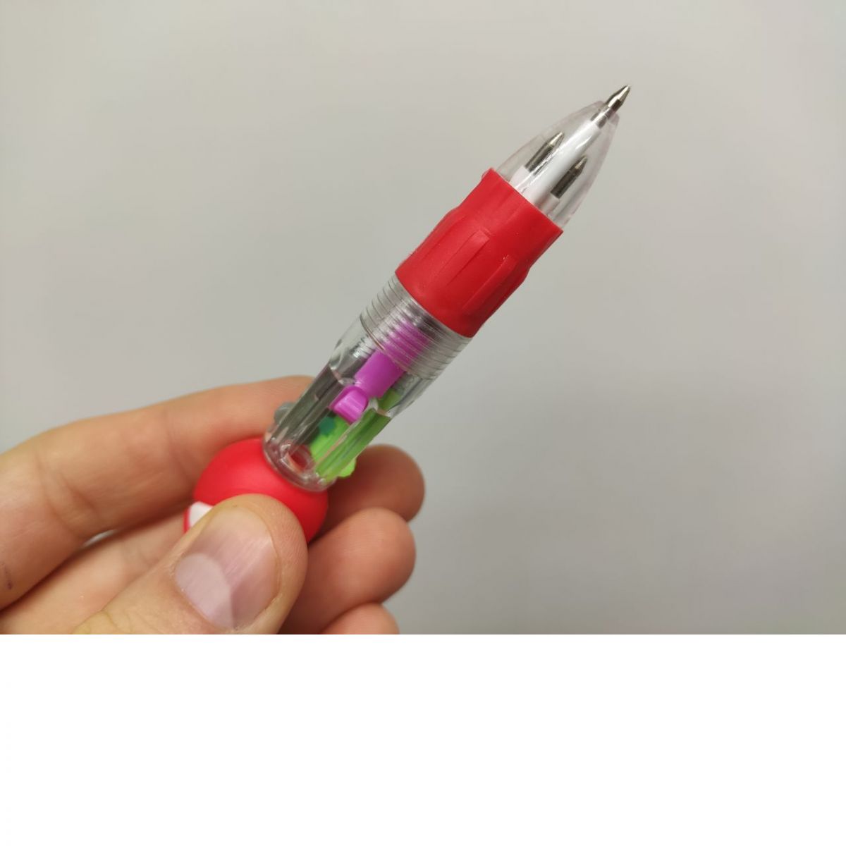 Ручка кулькова дитяча 4 кольори міні "Новий рік", 0,7мм