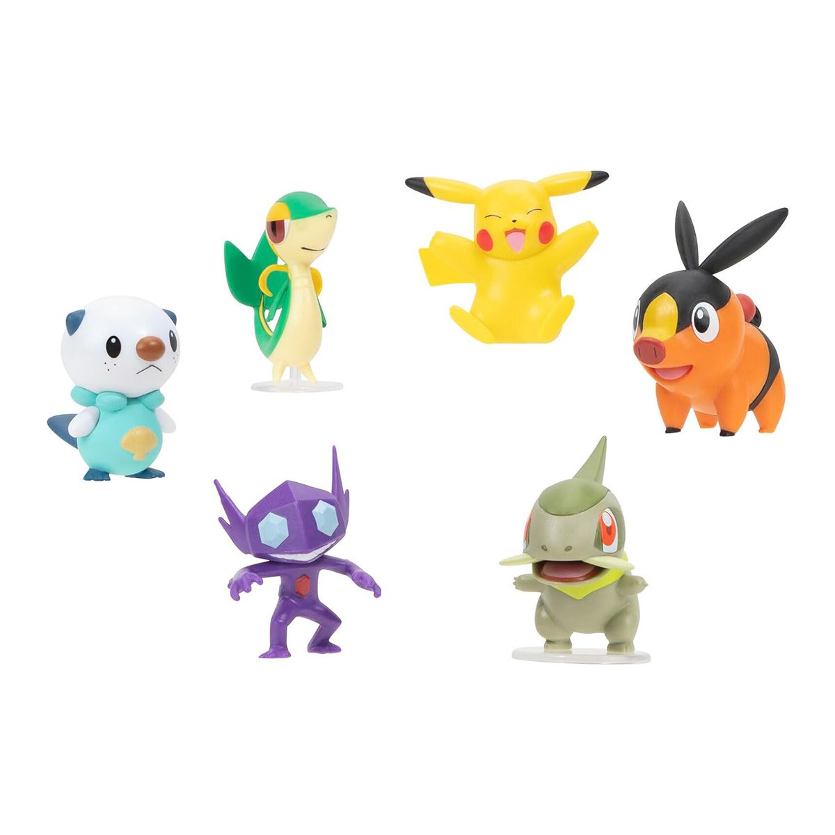 Набор игровых фигурок Pokemon - Сэбалай, Эксью, Снайви, Тепиг, Ошавотт и Пикачу