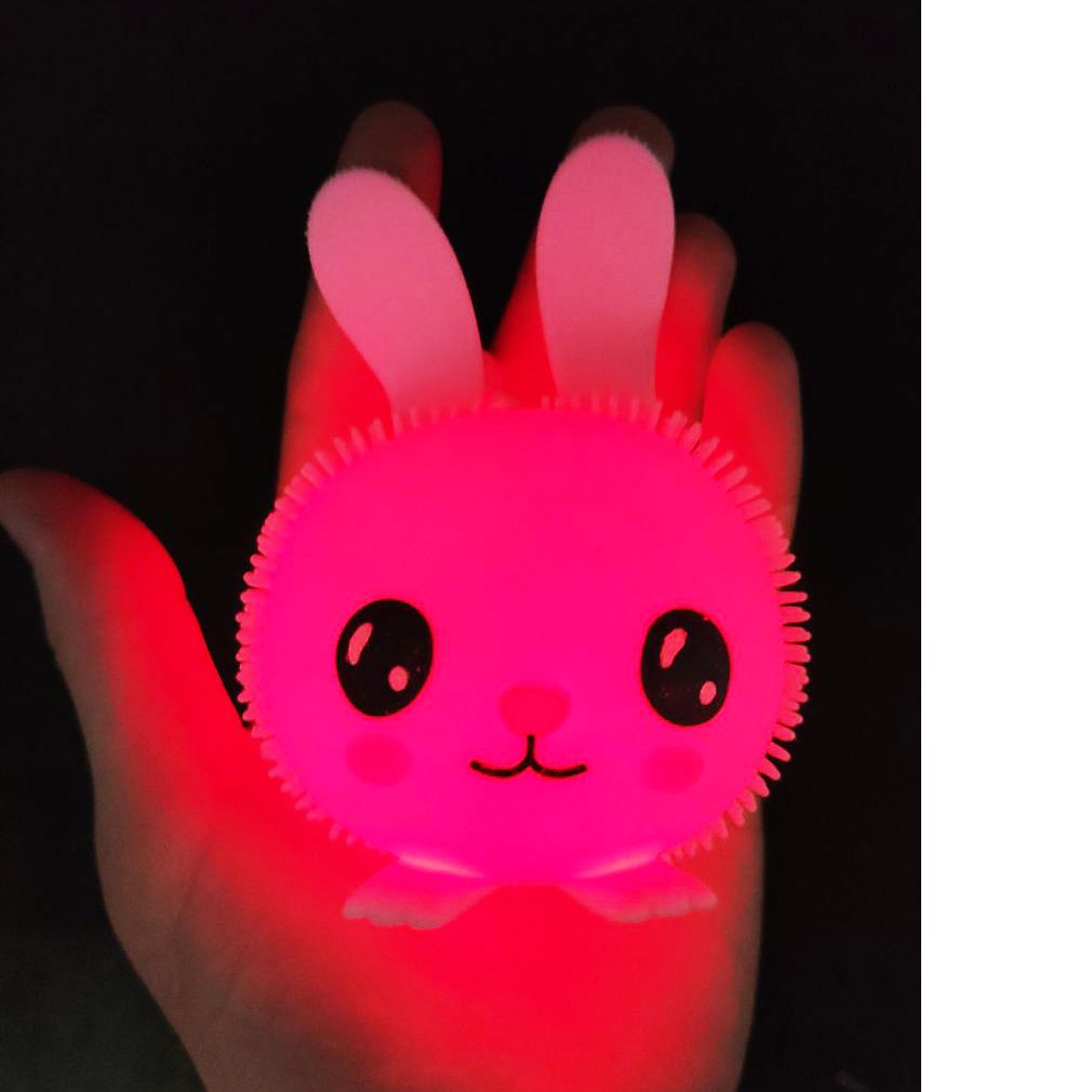 Іграшка-світяшка “Зайчик кругляш”, рожева