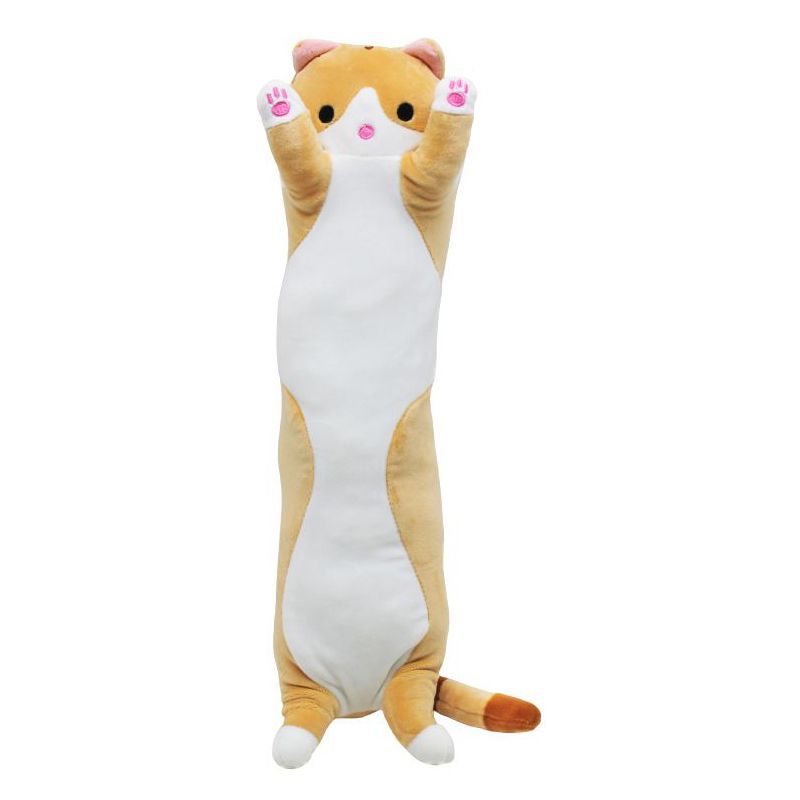 Мягкая игрушка-обнимашка "Кот батон", 45 см (оранжевый)