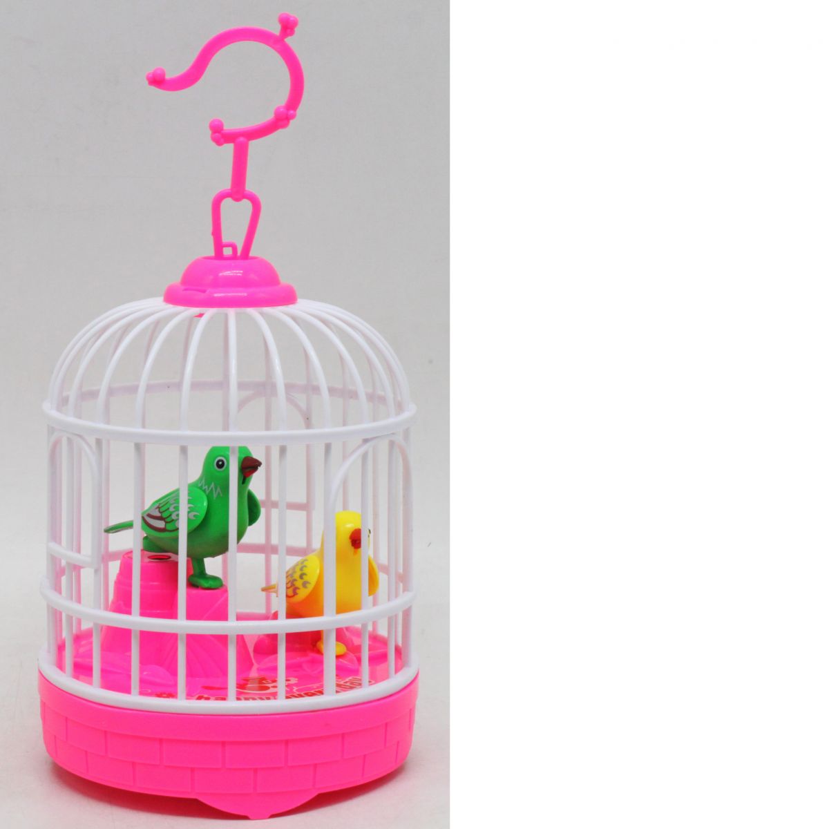 Игрушка на батарейках "Птички в клетке" (розовый)