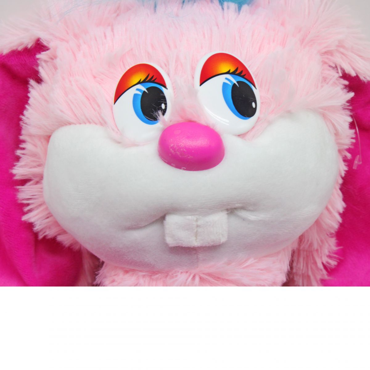 Мʼяка іграшка "Зайка-коротунчик", 30 см, рожевий з малиновим