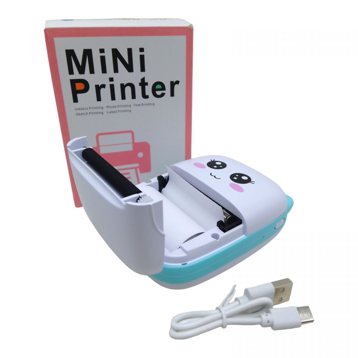 Портативний термопринтер "Mini Printer" (синій) Вид 2